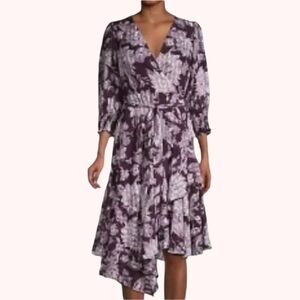 $10-NWT Faux Wrap Dress - Asymmetrical Hem Floral Dress Size 10 - Gabby Skye